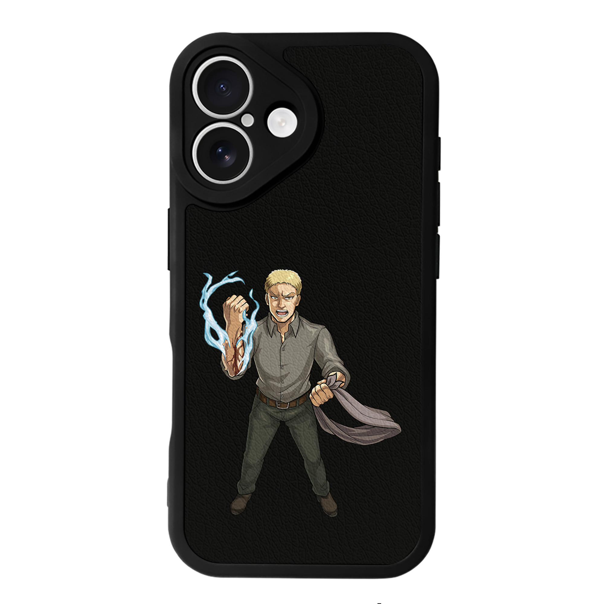 （画像用） 進撃の巨人 ライナー・ブラウン Attack on Titan Reiner Braun 【iPhone 16シリーズ対応】シリコンスマホケース（レザー調） 材質：シリコン